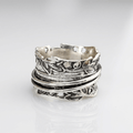 Silver Zirconia Layered Ring Set