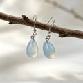 Vintage Blue Moonstone Silver Earrings
