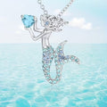 Crystal Mermaid Pendant Necklace