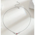 Deer Antler Necklace with Delicate Heart Charm