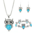 Turquoise Owl Wisdom Jewellery Set