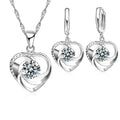 Timeless Heart Necklace and Earrings Set