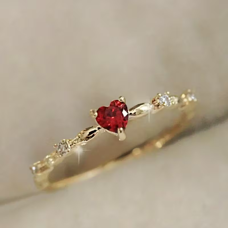 Ruby Heart Ring